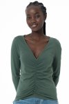 Rouched Top - XL Green