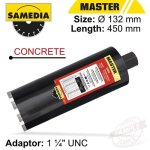 Samedia Diamond Core Bit 132MM X 450MM X 1 1 4' Concrete Master Dbk SAM340003