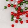 25-500pcs 4-10mm Christmas Simulation Red Green And White Pearls Sprinkle Paper For DIY Bracelet Necklace Jewelry Making Craft Supplies