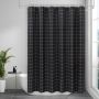 Poly Chequered Shower Curtain - Black 140 X 0.2 X 200MM