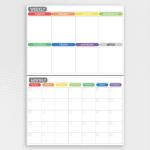 Magnetic Monthly And Weekly Menu Planner Set