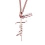 Women's Rose Gold Stainless Steel Faith Cross Necklace- Hebrews 11:1