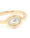 Goldair Gold Oval Bangle Watch