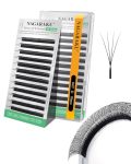 Nagaraku Narrow 4D W Eyelash Extension Small Spacing 4D Clover Lash Supplies Natural Soft Premade Fans Pbt Cluster W Shape Lash
