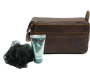 Timeless Genuine Leather Toiletry Bag - Body Wash Gift Set Cognac Multipurpose Bag Brown 3 L