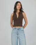 Carri Knit Top - Large Vintage White