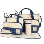 4AKID 5 In 1 Multifunctional Baby Bag Navy Dots