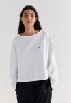 Oversized Boat-neck Top - White & Oui Merci