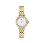 Womens Crystal-set Gold-tone Bracelet Watch