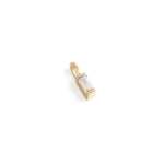 MINI Baguette Moonstone Pendant Charm In Yellow Gold