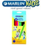 Marlin Kids Colour Pencils 12S Long X 12 Pack