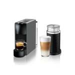 Nespresso MINI Essenza Bundle Automatic Espresso Machine With Aeroccino Milk Frother Intense Grey