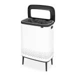 Bo Laundry Bin Hi 2 45LITRE White Matt Black - Matt Black
