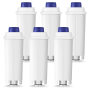6 Pieces DLSC002 Replacement Water Filters For Delonghi Coffee Machines