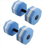 Eva Foam Dumbbell Set Water Weights Water Aerobics White Blue