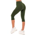 Sinophant High Waisted Leggings For Women - Full Length Capri Buttery Soft Yoga Pants For Workout Athletic Capri Armygreen XXL