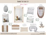 Cot Duvet Bedding Bambi Pattern Set Neutral