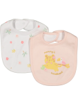 Tropicana Cotton Bib Set - One Size Pink