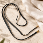 Skinny Leather Belt - Black Free