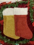 Christmas Gold & Red Boot 63CM
