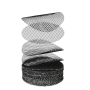 Garden Round Flower Pot Hole Mesh Drainage Grid Pads Set Of 50 - 2.5CM