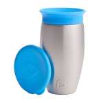 Munchkin Miracle Stainless Steel 360 Degree Sippy Cup With Lid Blue 296ML