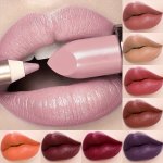 1PC Lipstick Long Lasting Lipstick Lip Tint Moisturizing Lip Balm High Pigmented Gloss Waterproof Natural Lip Makeup 21 Color Op
