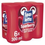 Sparletta Sparberry Low Kilojoule Soft Drink 6 X 300ML