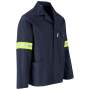 Artisan Premium 100% Cotton Jacket - Reflective Arms - Orange Tape - Royal Blue / 5XL