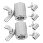 Butifulsic 6PCS Stainless Steel Wire Rope Clips Hand Tightening Design For Secure Connection Silver Cable Wire Clamps For Bindin