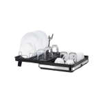 Expandable Draining Dish Rack Black
