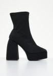 Charlie Platform High Heeled Ankle Boot - Black