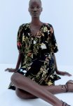 Flared-skirt Dress - Black