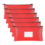 6PC Money Bag With Zipper For Cash Coins Cosmetic Paper Money Tool C