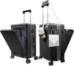 Aluminum Carry On Luggage Black