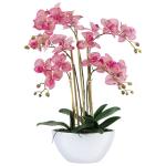 Artificial Pink Orchid In White Vase