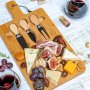 Bamboo Cheese Board With Cheese Knife Set Bamboo Cutting Board Kitchen Tool Set