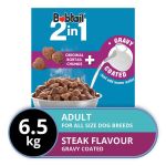 Bobtail 2-IN-1 Steak Flavoured Adult Dog Food In Gravy 6.5KG