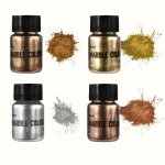 Shimmering Metallic Golden & Silvery Mica Powder 0.53OZ 0.11OZ - Pearlescent Pigment For Diy Resin Jewelry And Painting Crafts