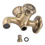 G1/2 Wall Mounted Washing Machine Faucet Brass Retro Hot Cold