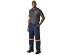 Site Premium Polycotton Pants - Reflective Legs - Orange Tape - 52 Royal Blue