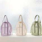 Convenient Transparent Mesh Beach Bag With Drawstring Closure For Travel Storage Swimming And Toiletries Bag