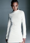 Ribbed Bodycon Dress - White