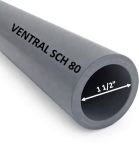 Ventral Schedule 80 Pvc Pipe 1 1 2 Inch 1.9 Od Grey Cut Lengths For Industrial Plumbing Chemical High-pressure 36 Inches Long