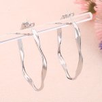 Twist Circle Hoop Earrings Iron 14K Gold Plated Fashion Minimal Style Hoop Earrings Golden And Silvery Color Women's Earring Jew