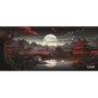 XL Full Desk Office And Gaming Mouse Pad - Crimson Moonrise - Full Desk Coverage