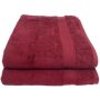 & 39 S Plush 450 Bath Sheet Bottle Maroon 2PC Pack 090X150CMS 450GSM