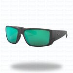 Costa Blackfin Pro 580G Matte Black Frame Green Glass Mirror - Basil Manning