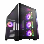 Fsp M580 Argb Curved Tempered Glass Steel Black Atx Mid-tower Chassis