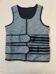 Men's Double Waist Belt Shaping Tank Top With Zipper Shaping Clothes For Sports Fitness Running Abdomen Shaping Clothes